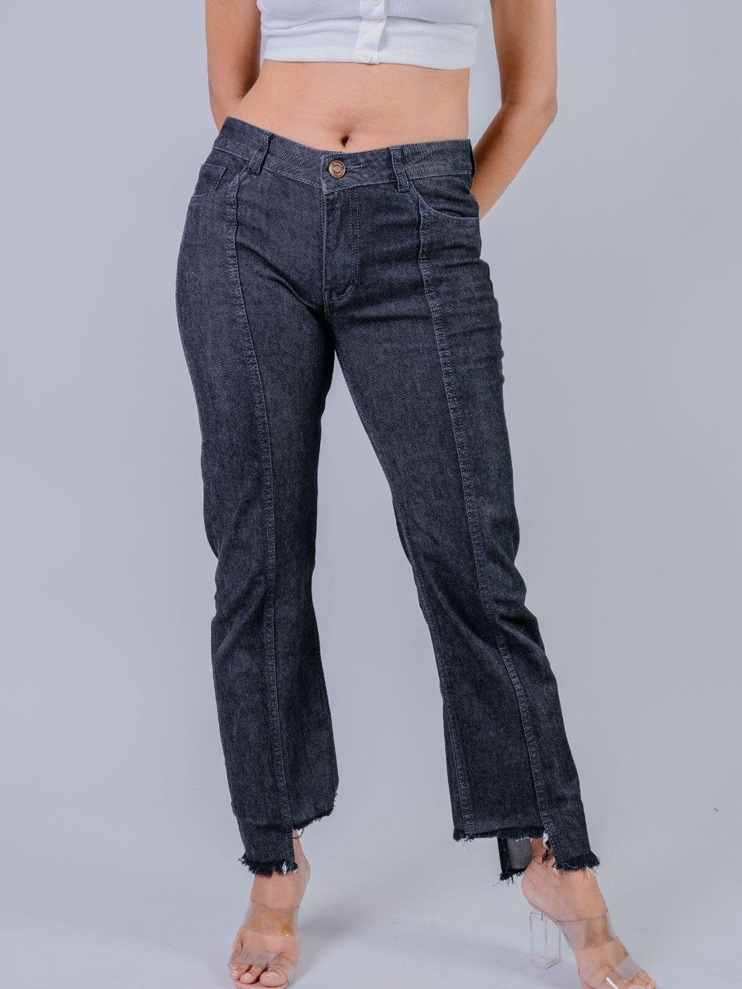 

Wasomii Women Jean Flared Stretchable Jeans, Black