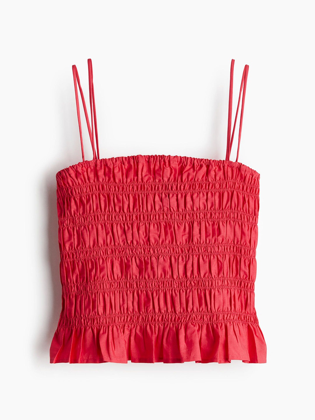 

H&M Smocked Strappy Top, Pink