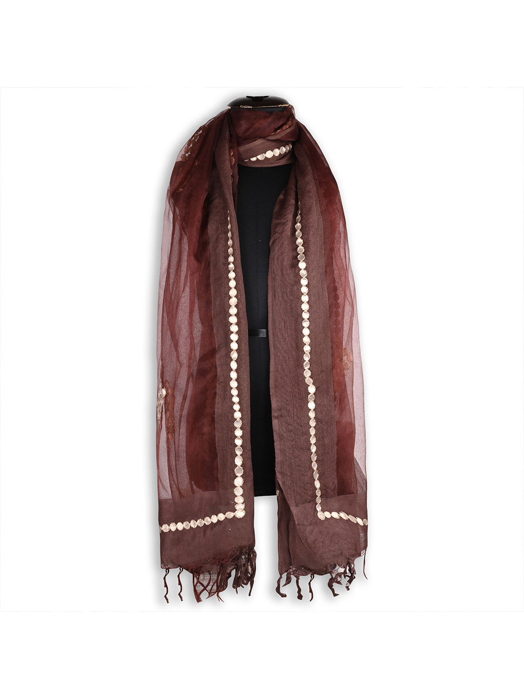 

Wish Karo Embroidered Dupatta, Brown