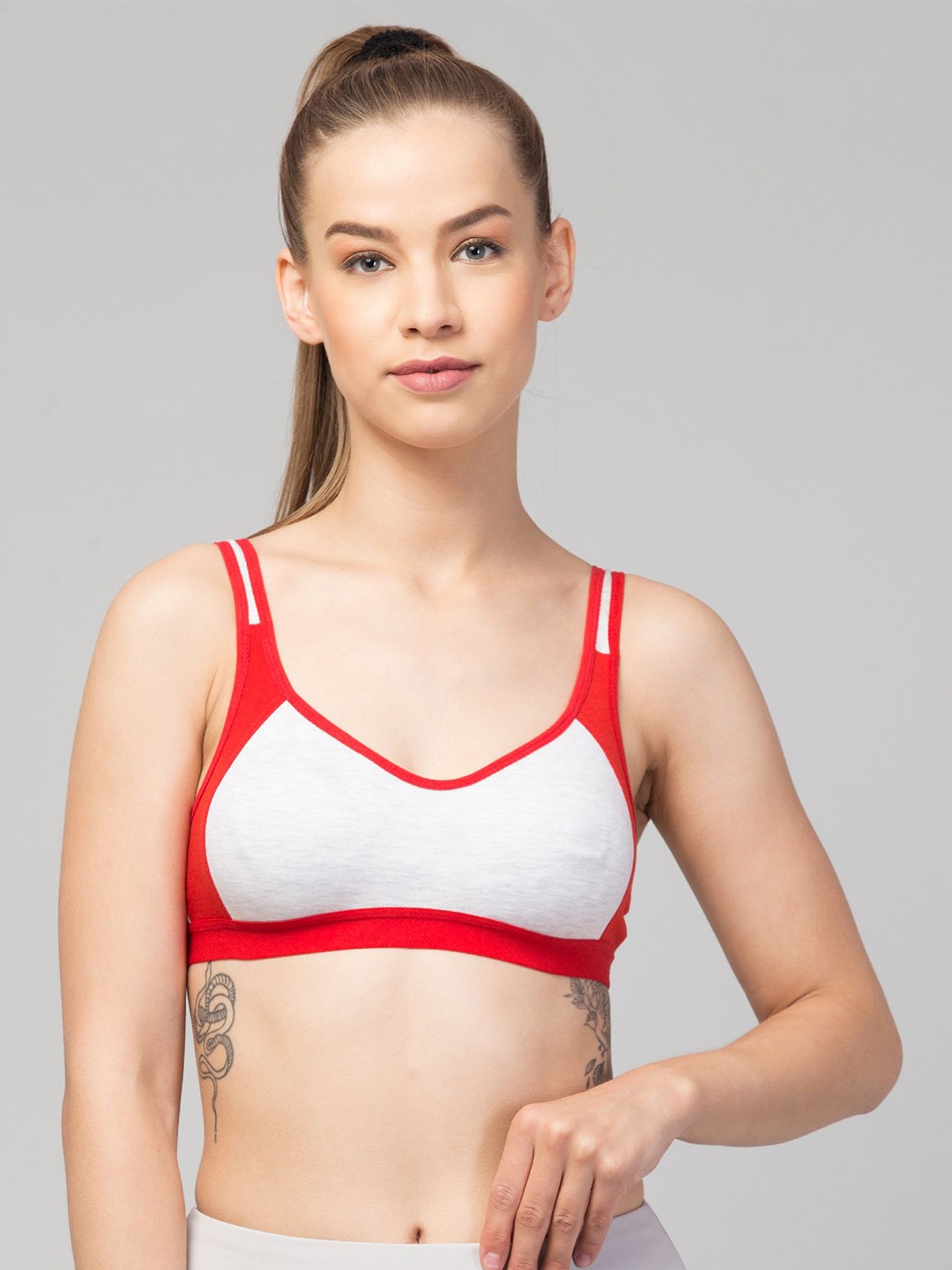 

CKARFE Women Full Coverage Non Padded Bra, Red