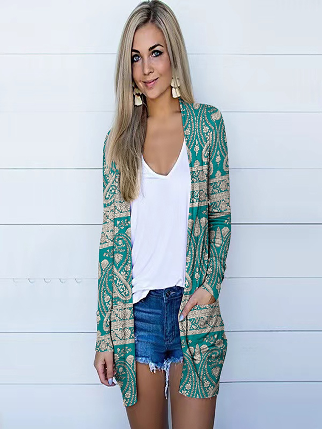 

StyleCast x Revolte Print Ethnic Top, Green