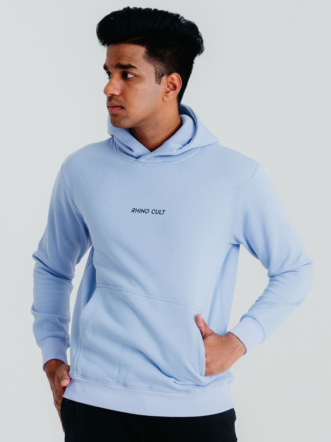 

RHINO CULT Men Hooded Sweatshirt, Lavender