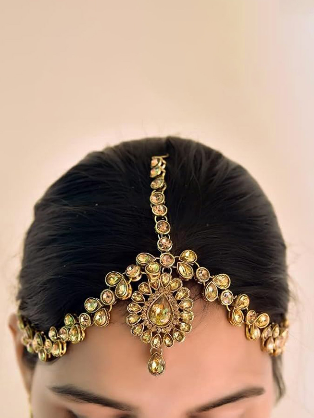 

Kezlin Gold-Plated Matha Patti Head Jewellery