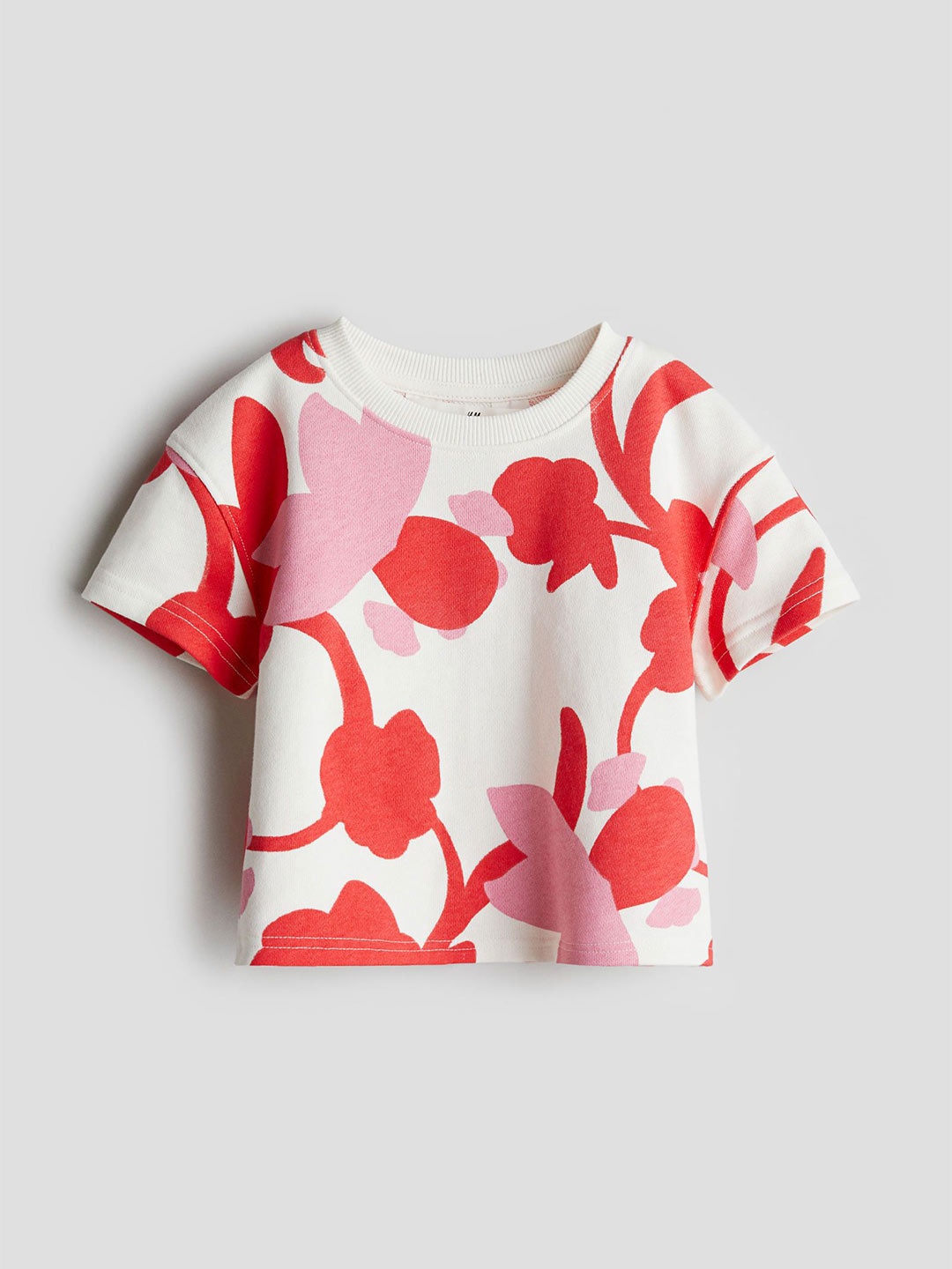 

H&M Printed Cotton T-shirt, White