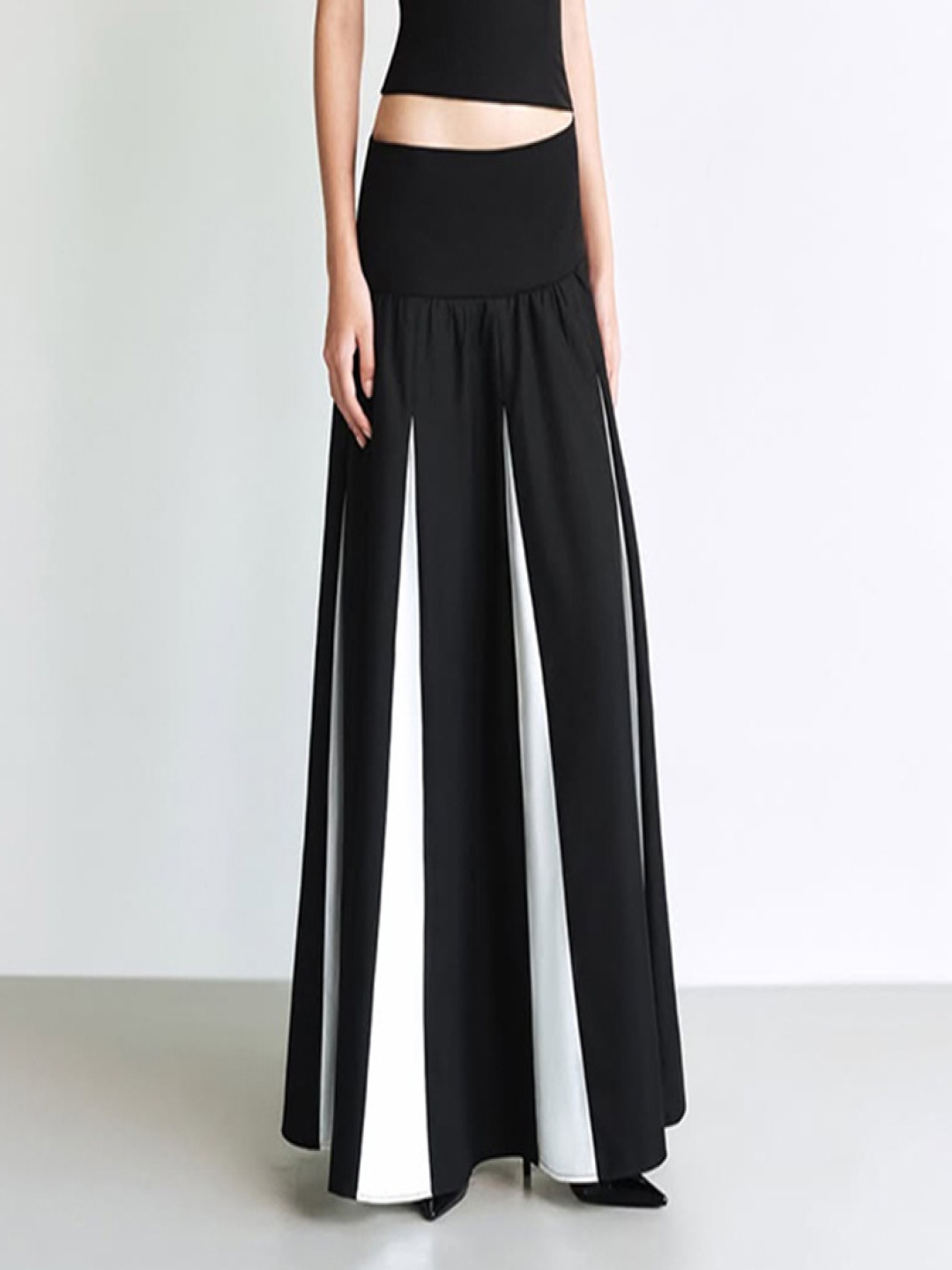 

StyleCast Colorblocked Maxi Skirts, Black