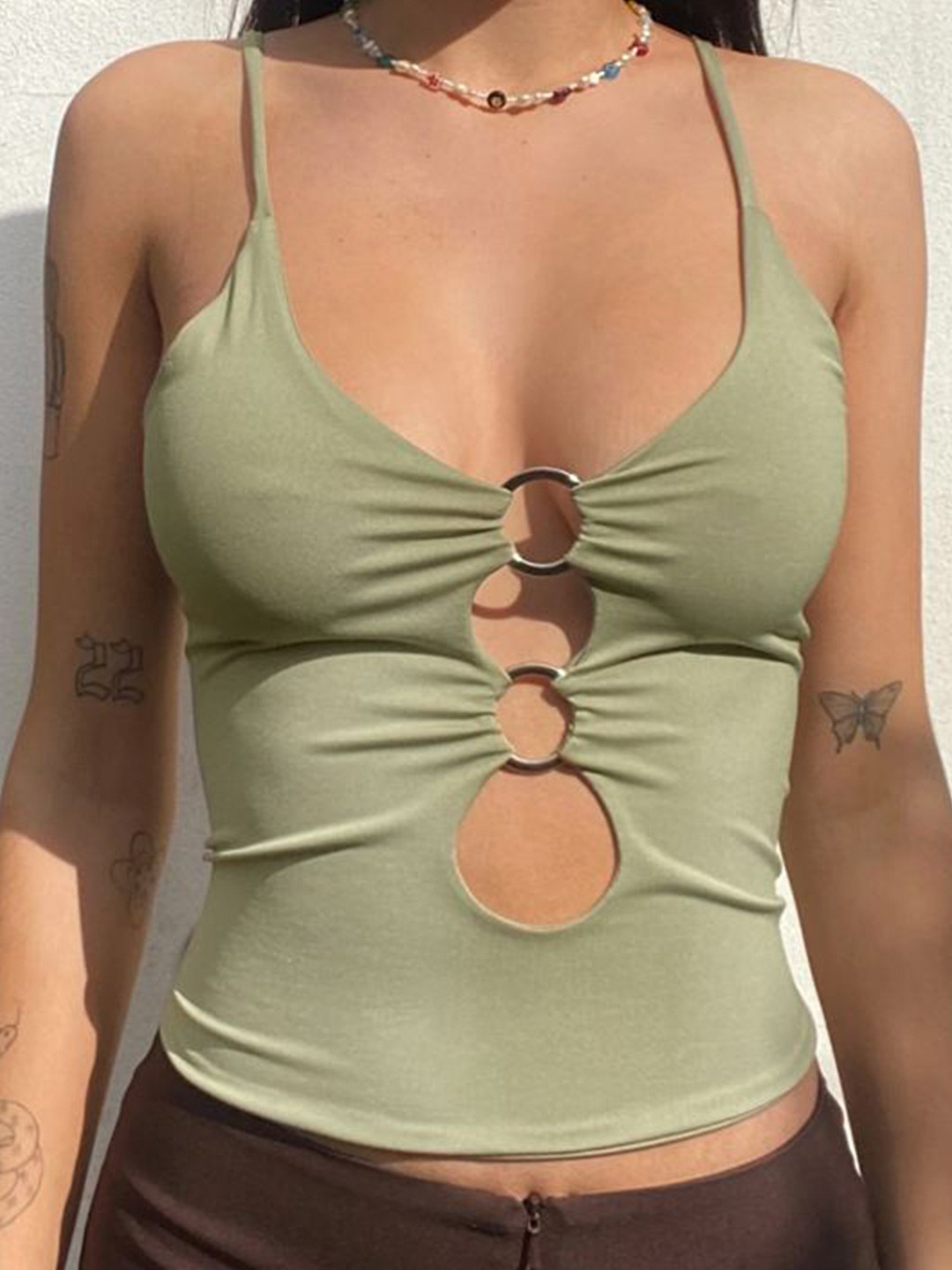 

StyleCast x Revolte Women Crop Top, Sea green