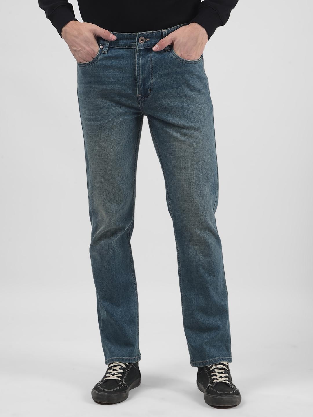 

Numero Uno Men Slim Fit Light Fade Stretchable Jeans, Blue