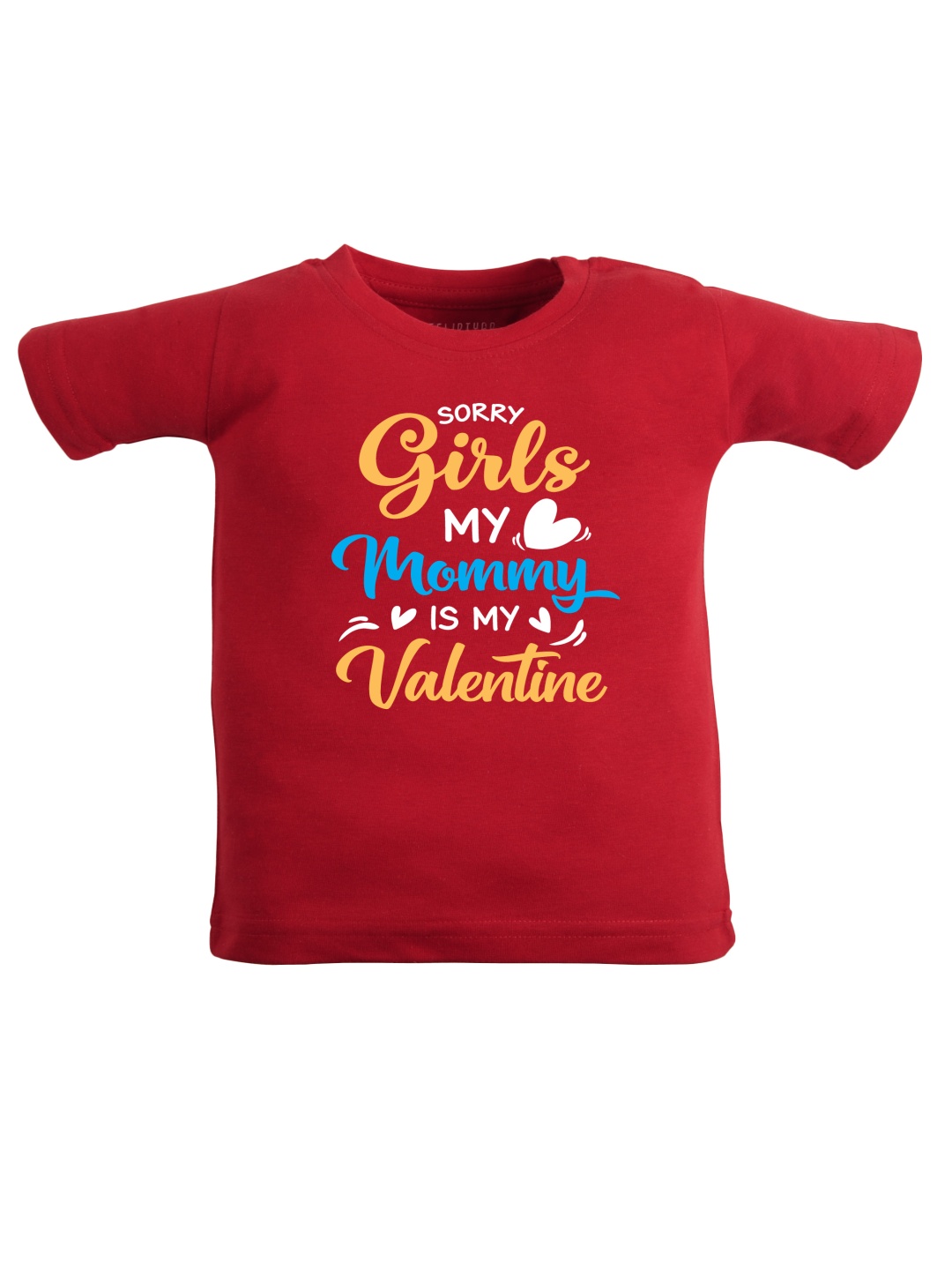 

FFLIRTYGO Unisex Kids Typography Printed Round Neck Cotton T-shirt, Red