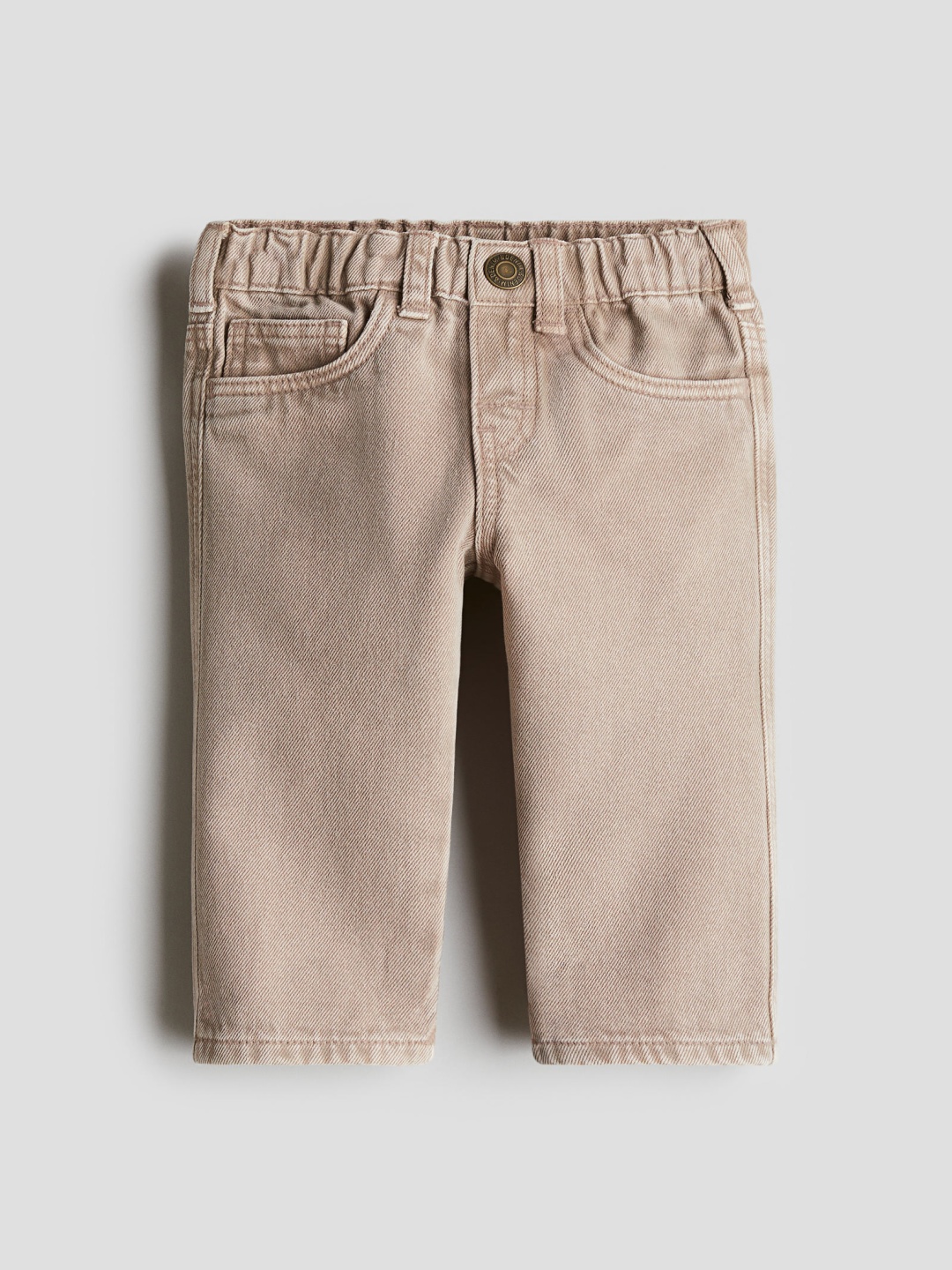 

H&M Cotton Denim Jeans, Beige