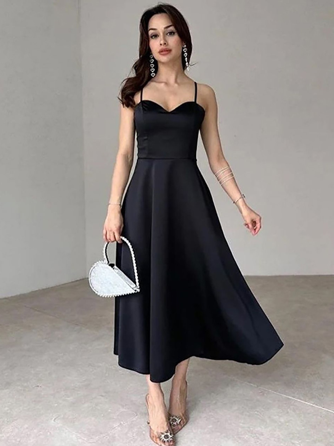 

StyleCast x Revolte Fit & Flare Maxi Dress, Black