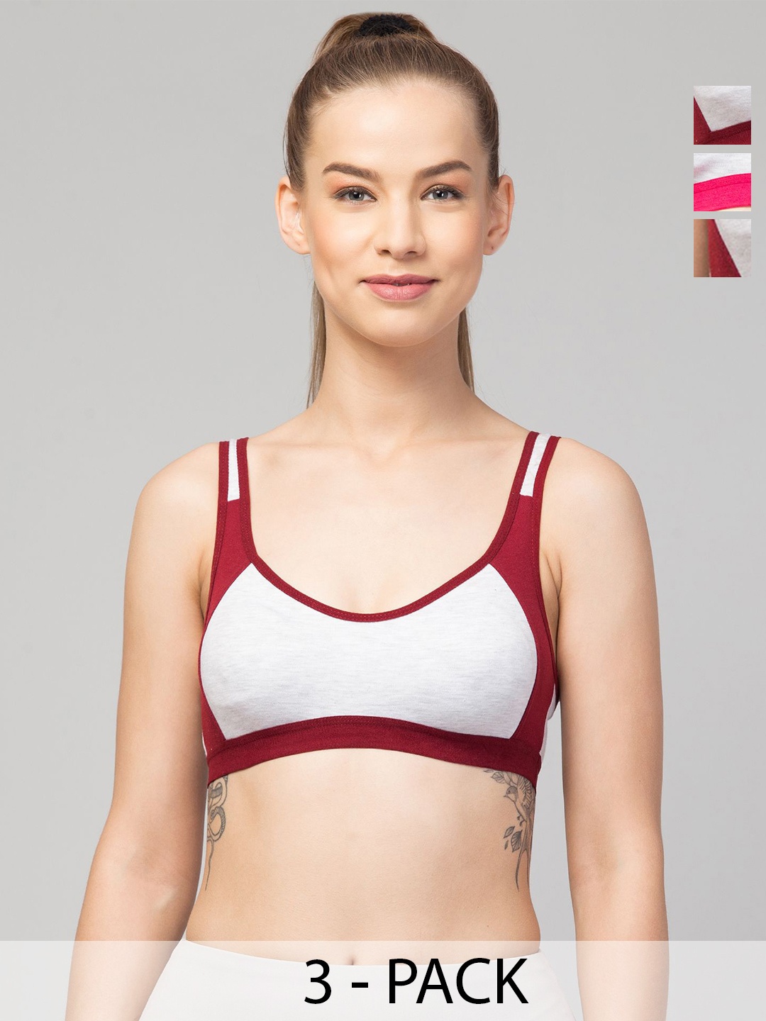 

CKARFE Bra Full Coverage, Maroon