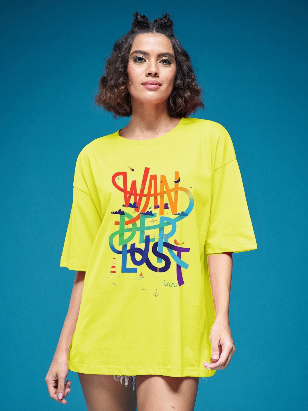 

SMARTEES Women Printed Applique T-shirt, Yellow