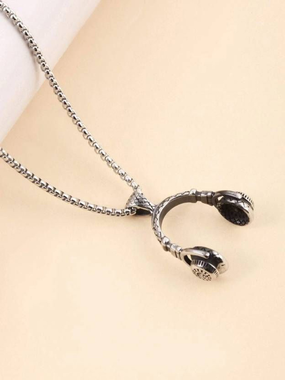 

kazare Rhodium-Plated Contemporary Pendants with Chains, Silver