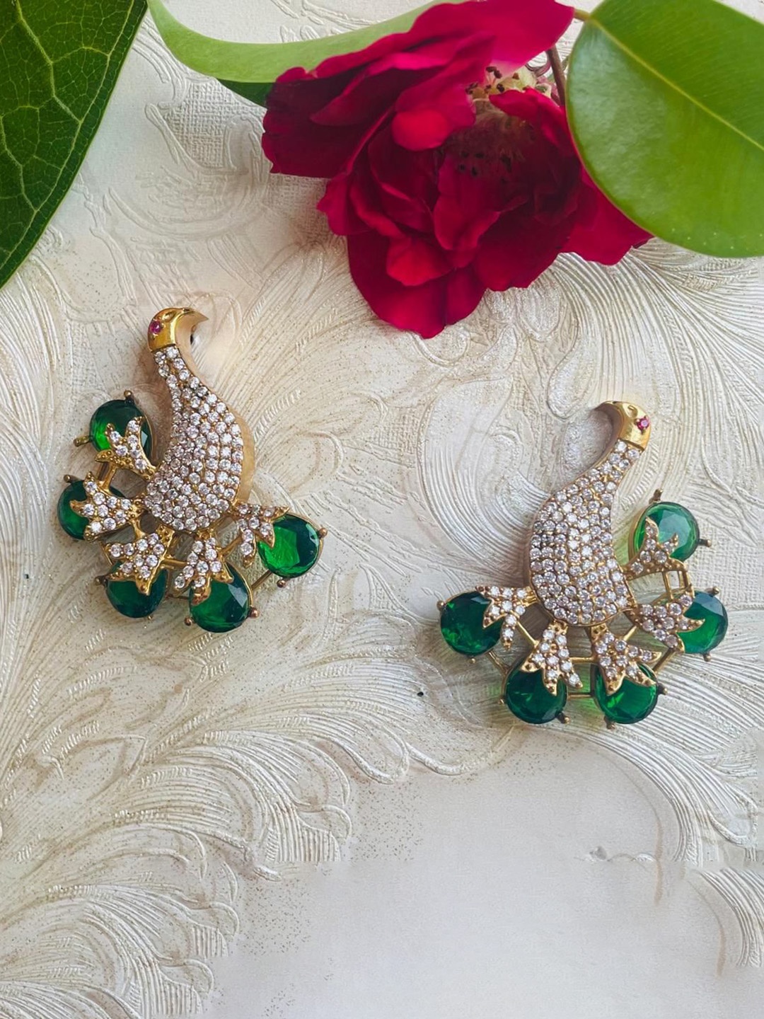 

MONI LIFESTYLE Contemporary Studs Earrings, Green