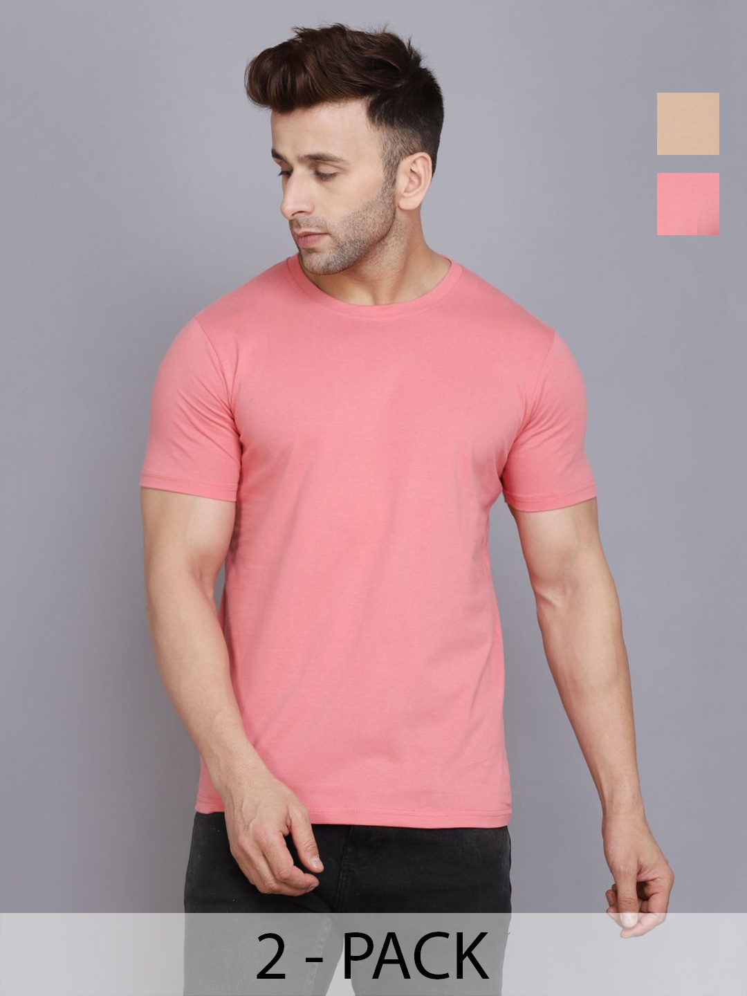 

WOOSTRO Men 2 Slim Fit T-shirt, Rust