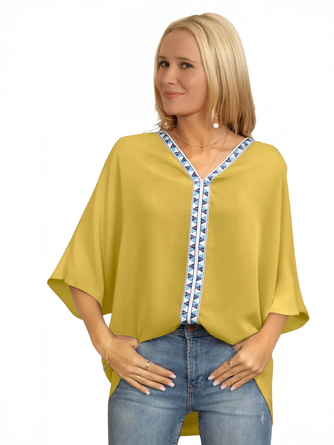 

StyleCast Women Kaftan Top, Yellow