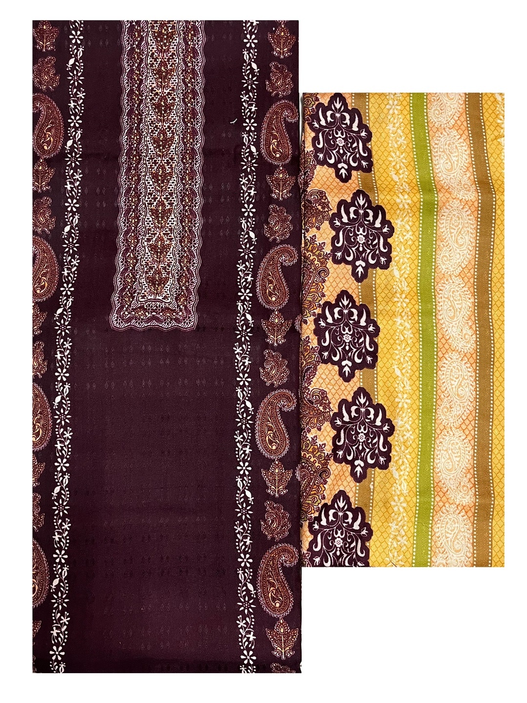 

DRAVINAM Trends Printed Unstitched Dress Material, Maroon
