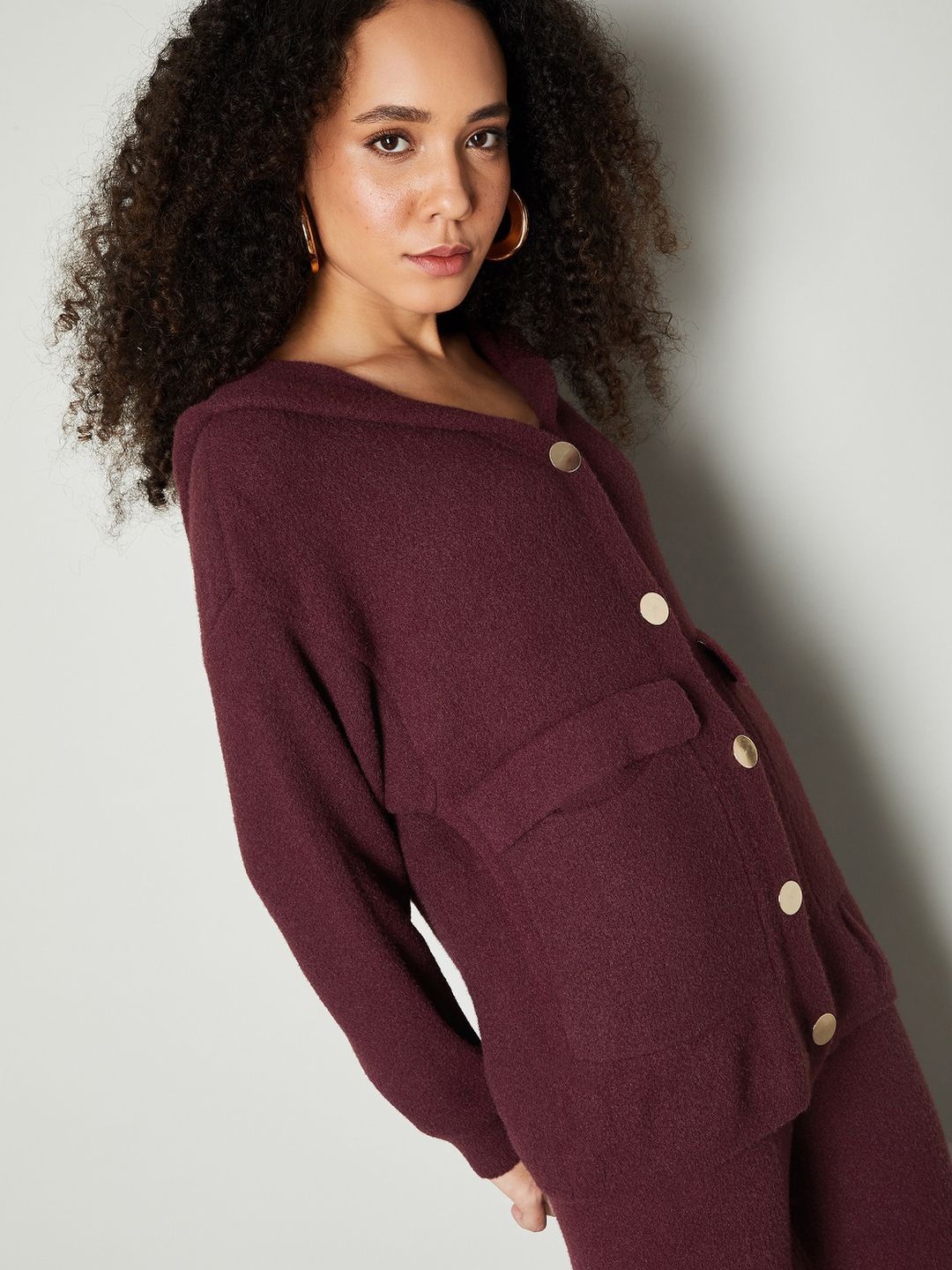 

max Women Cardigan, Burgundy