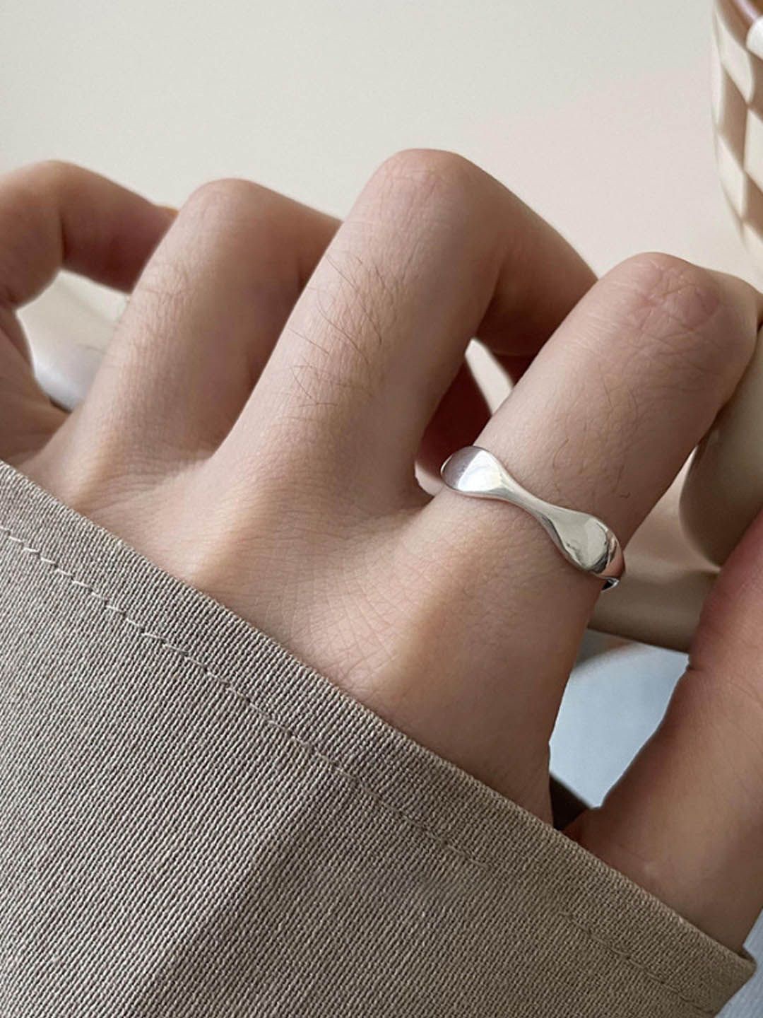 

StyleCast Silver-Plated Adjustable Finger Ring