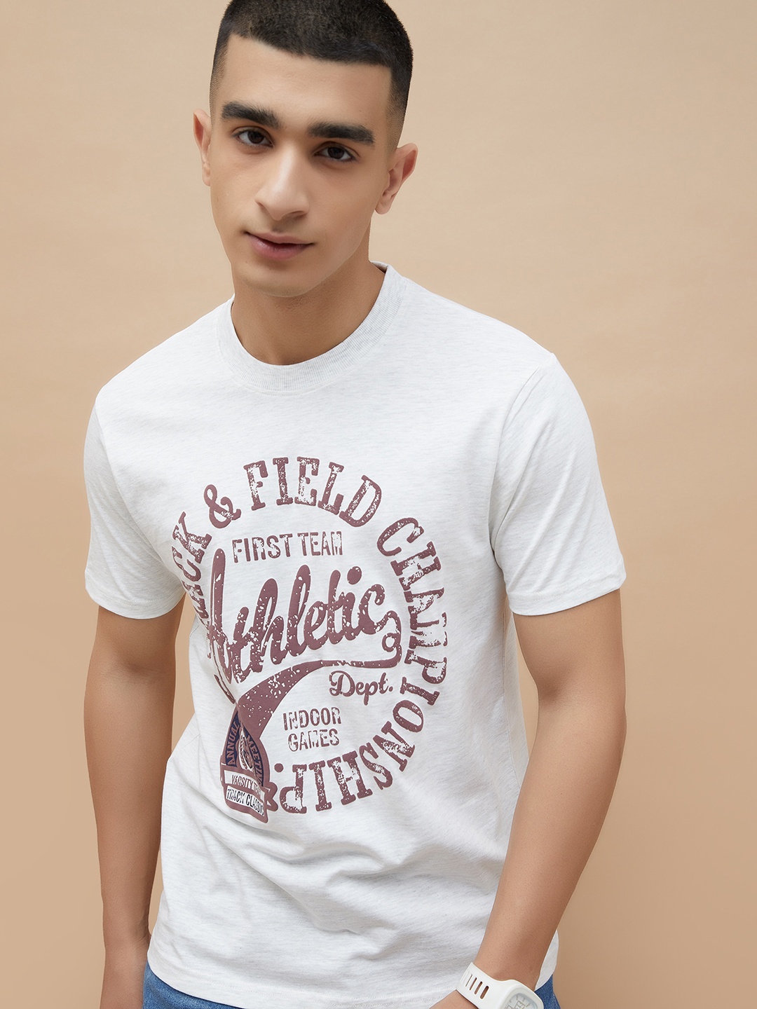 

Fame Forever by Lifestyle Men Typography Printed Round Neck Cotton T-shirt, White
