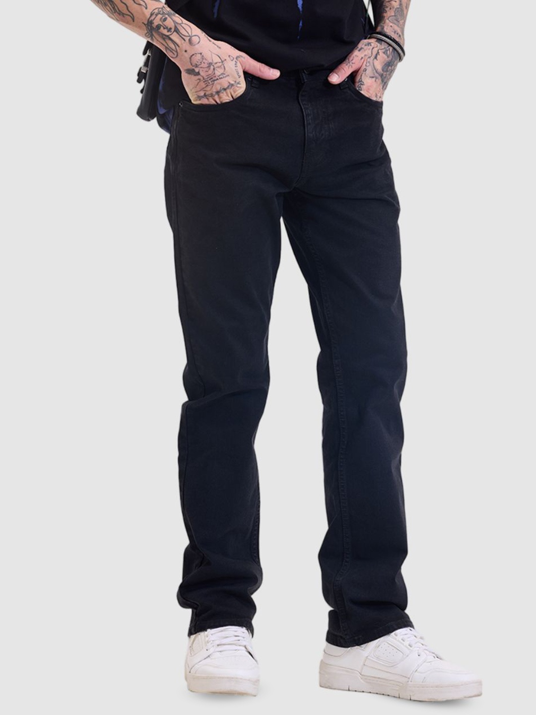 

Snitch Men Classic Stretchable Jeans, Black