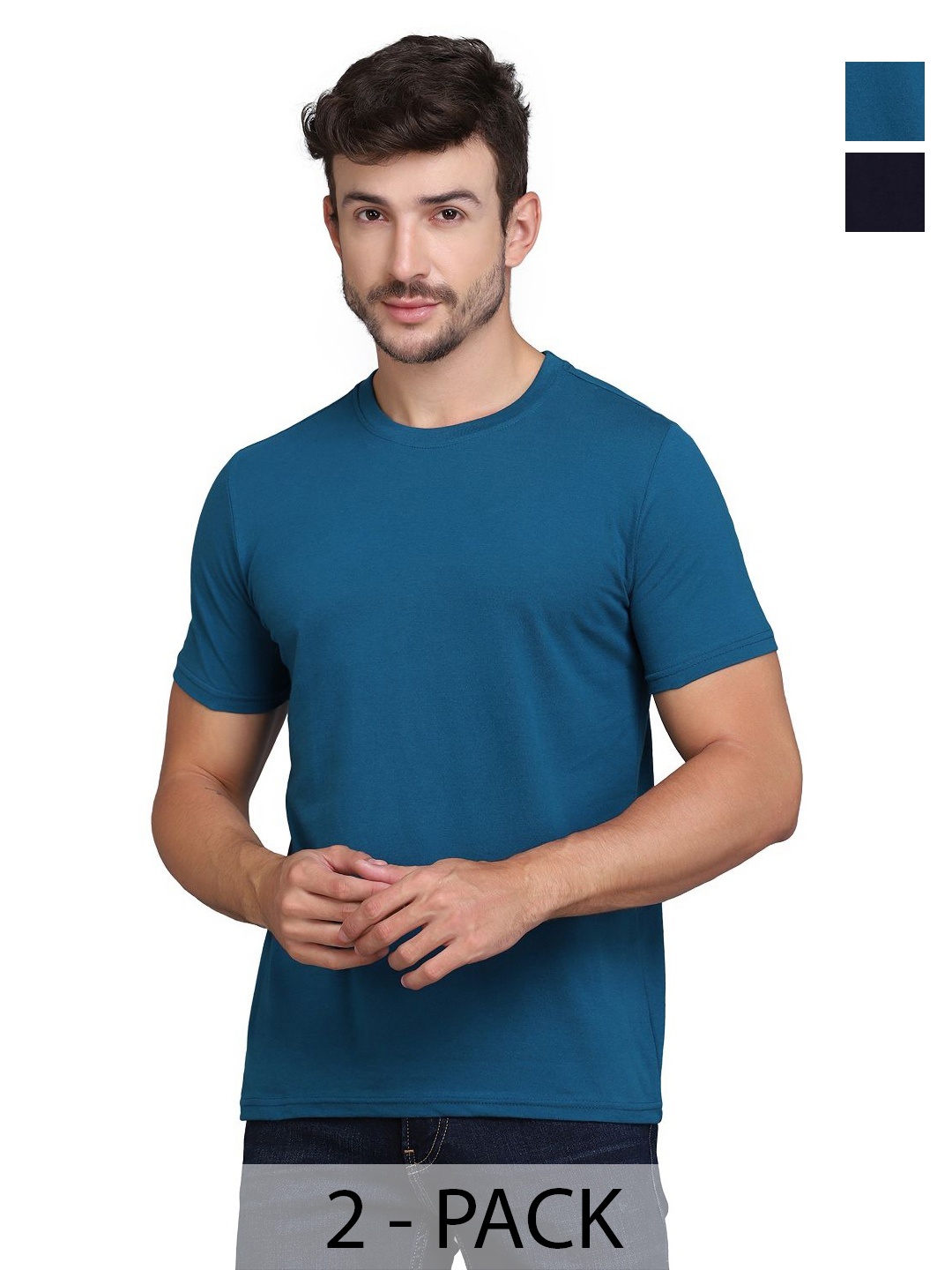 

WOOSTRO Men 2 Slim Fit T-shirt, Teal
