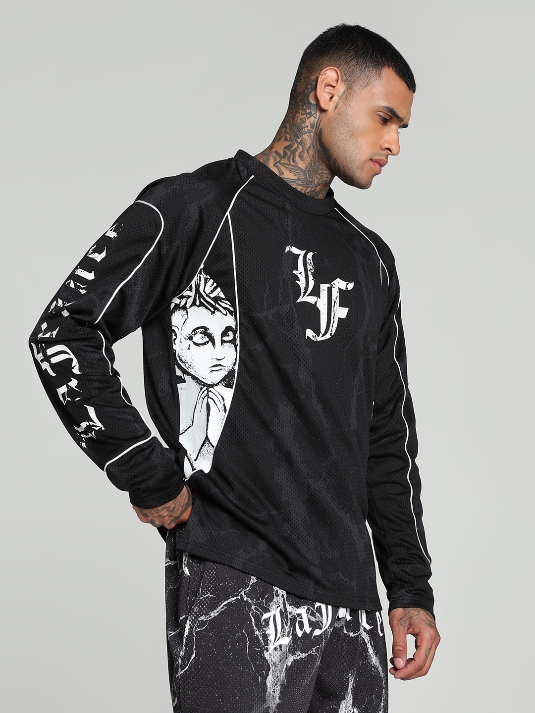 

PUMA Hoops Men Graphic Printed Round Neck Cotton T-shirt, Black
