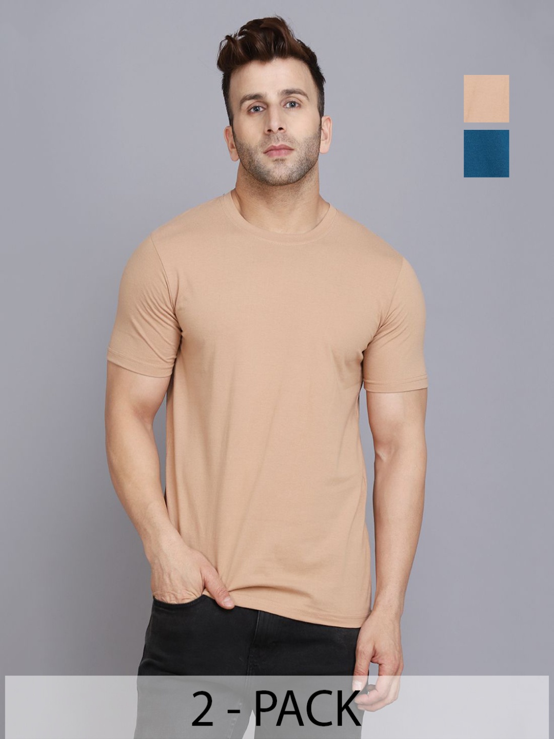

WOOSTRO Men 2 Slim Fit T-shirt, Teal