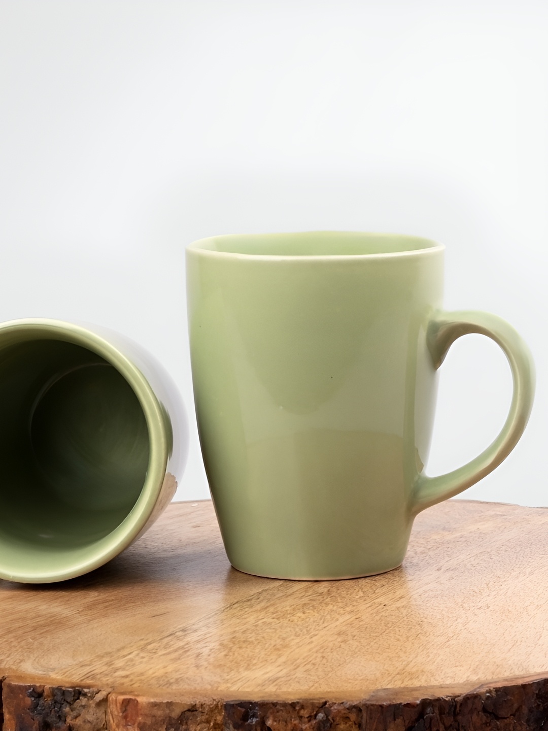 

Storepedia Green Solid Ceramic Glossy Mugs Set of Cups and Mugs