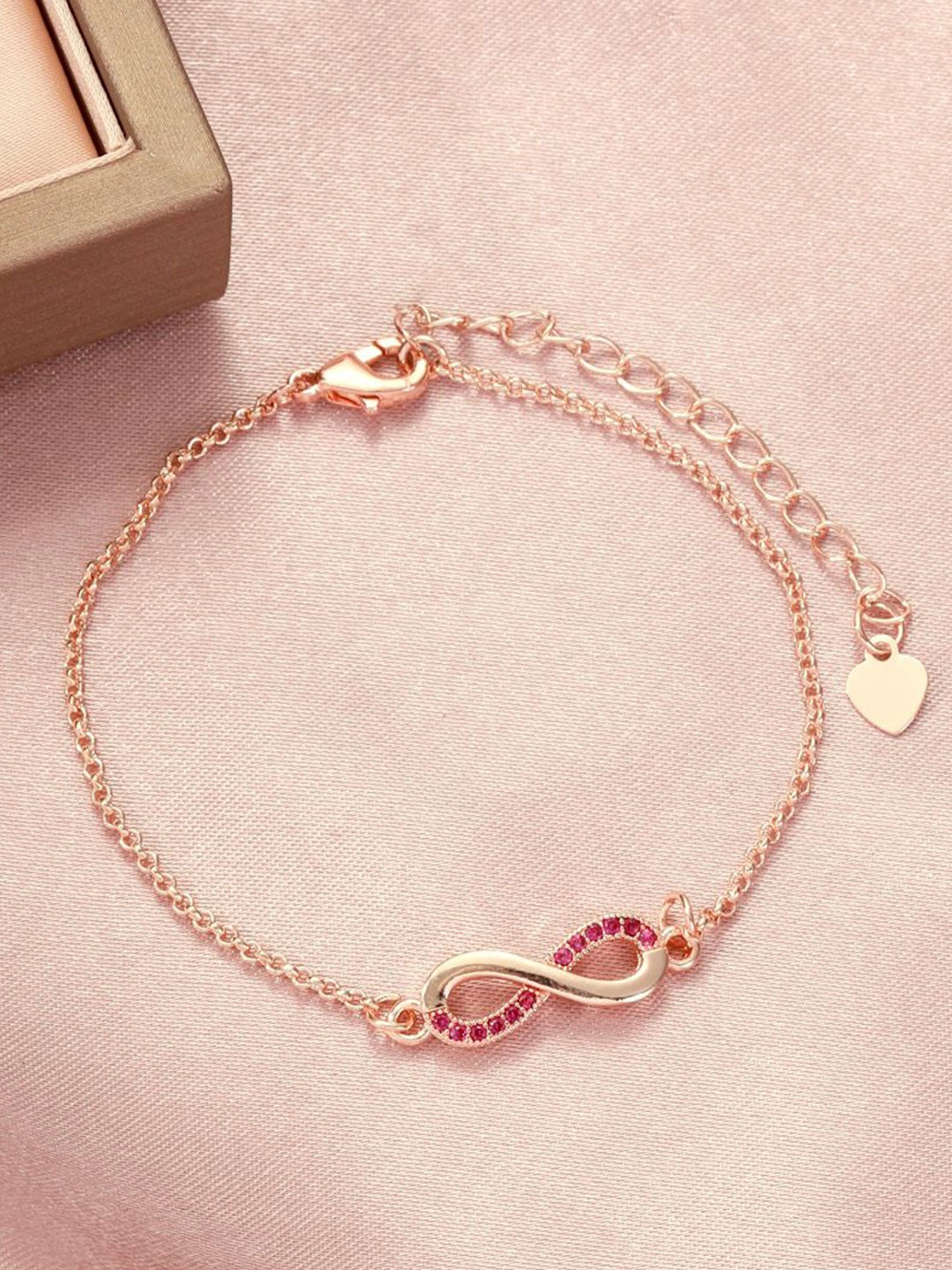 

SALTY Women Forever Linked Infinity Stone Studded Link Bracelet, Gold