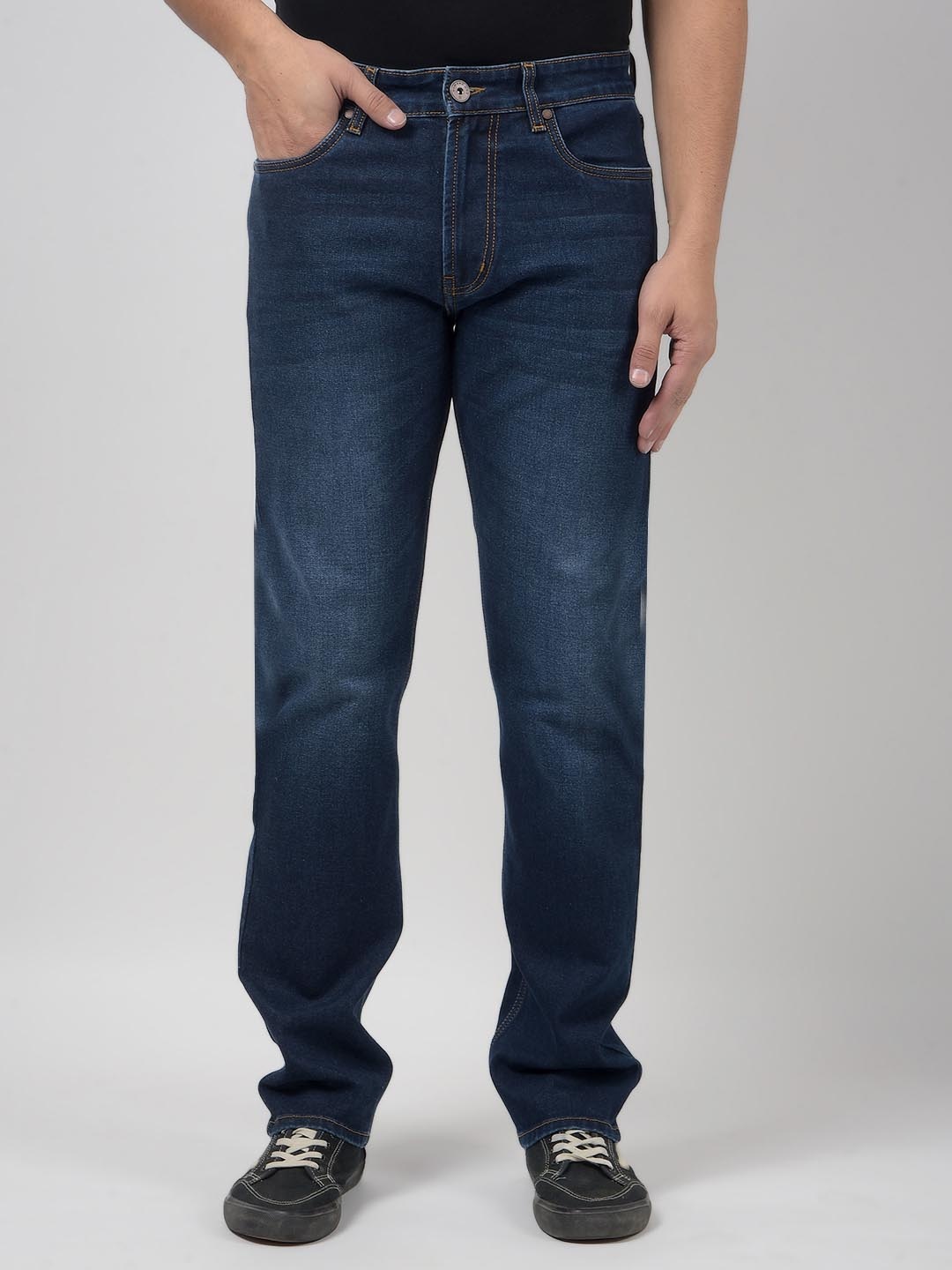 

Numero Uno Men Straight Fit Light Fade Stretchable Jeans, Blue