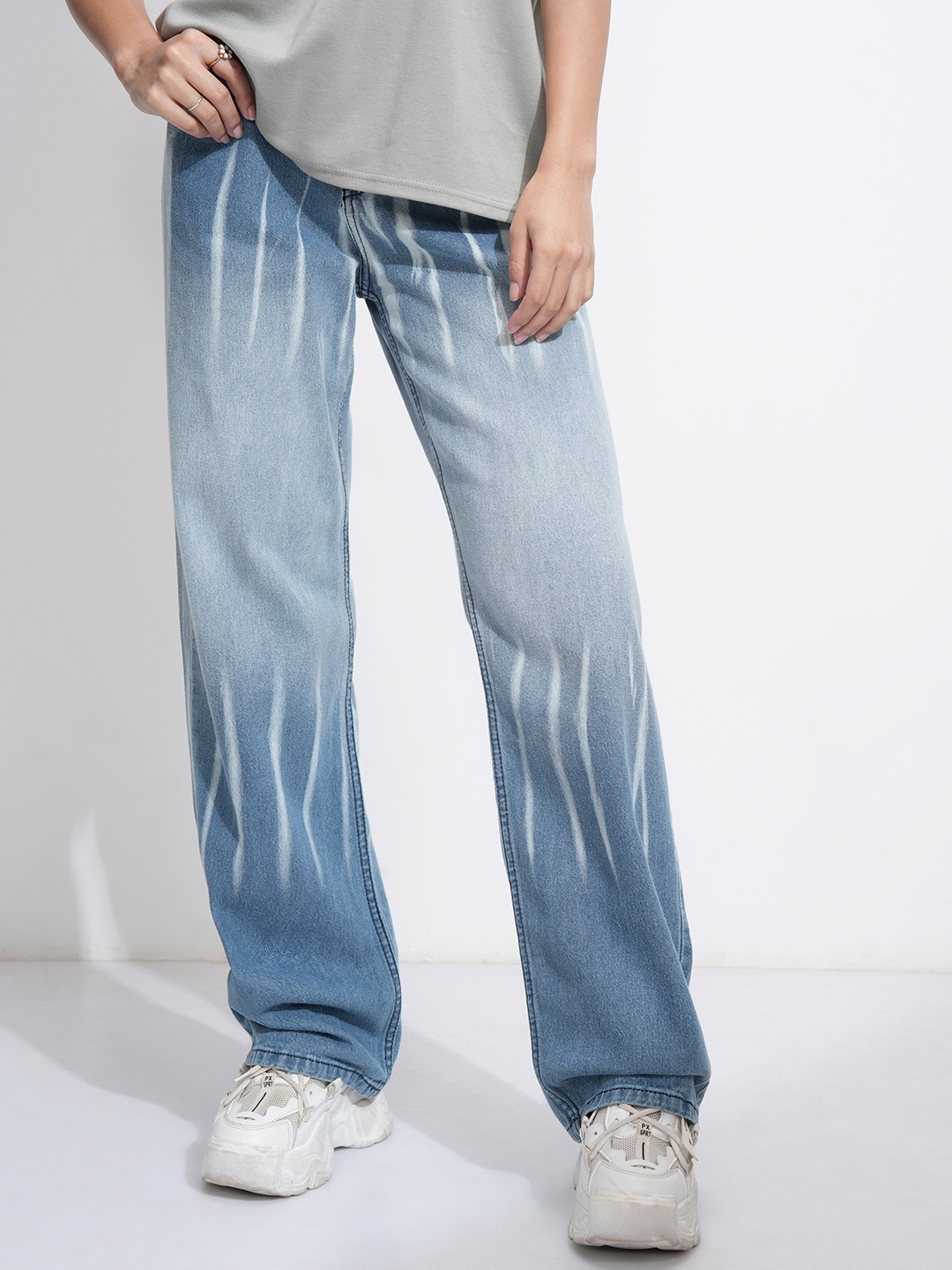 

Tokyo Talkies Women High Rise Dad Fit Jeans, Blue