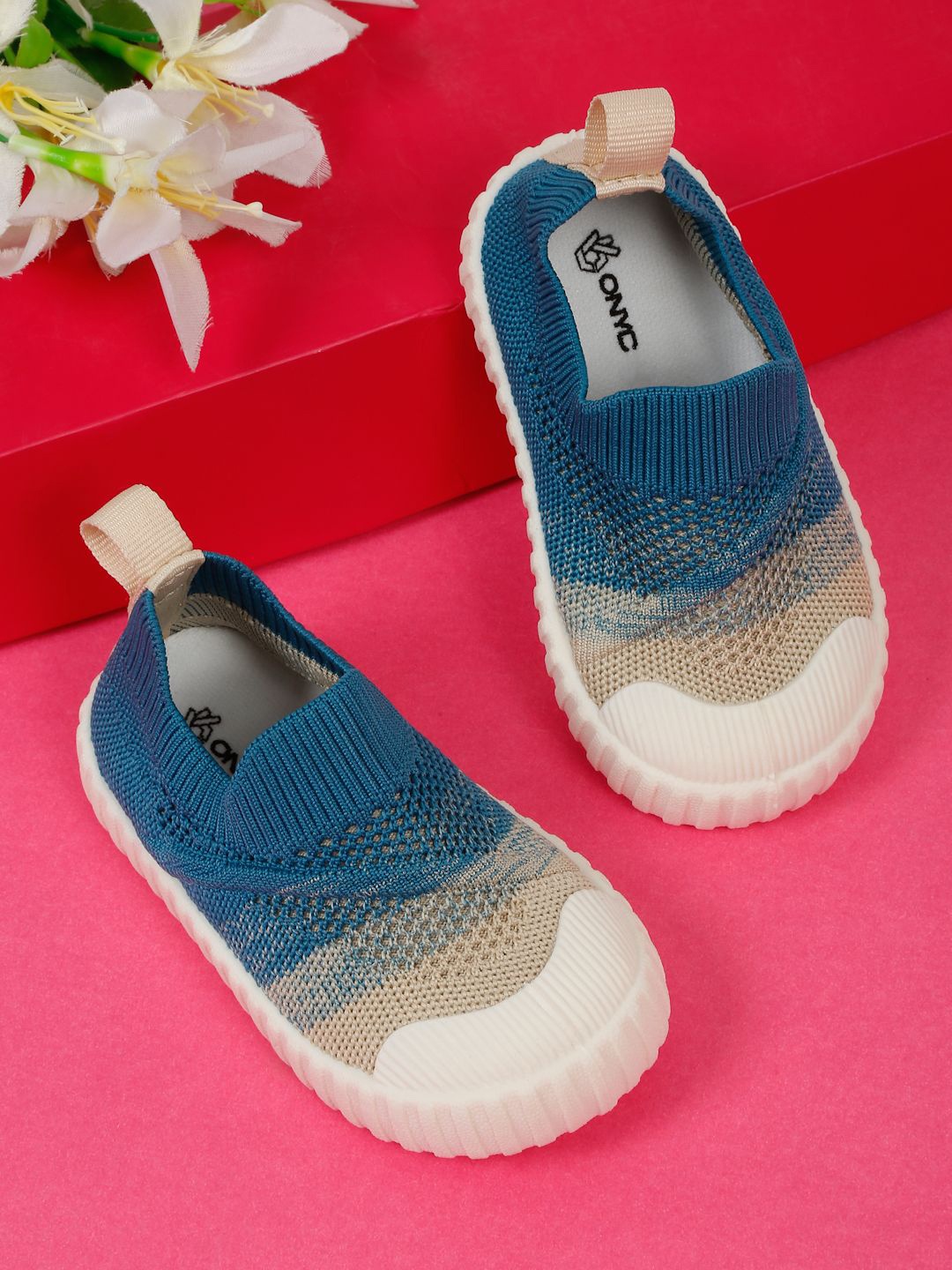 

ONYC Unisex Kids Woven Design Sneakers, Turquoise blue