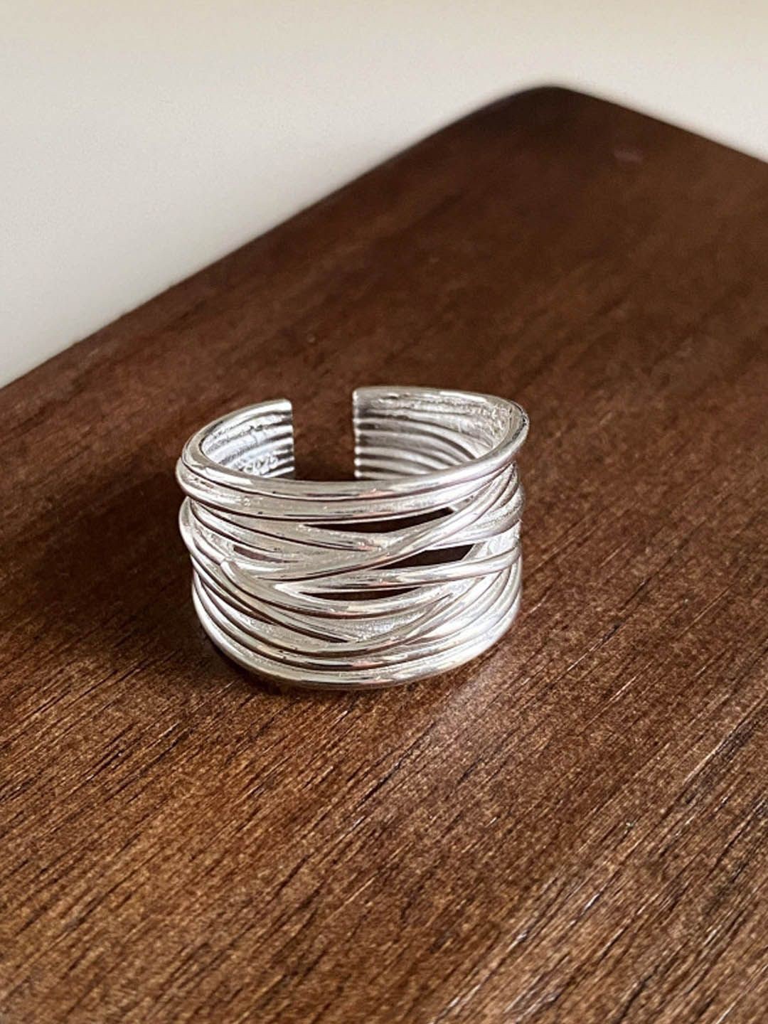 

StyleCast Silver-Plated Adjustable Finger Ring
