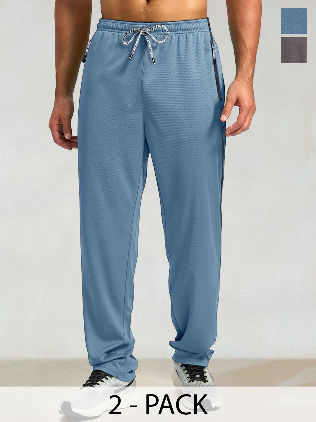 

SZN Men Pack Of 2 Regular Fit Track Pants, Blue