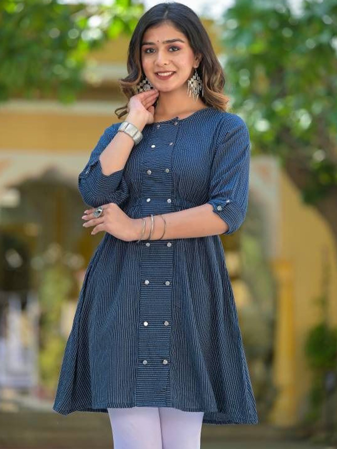 

Ligas Cotton Longline Top, Blue