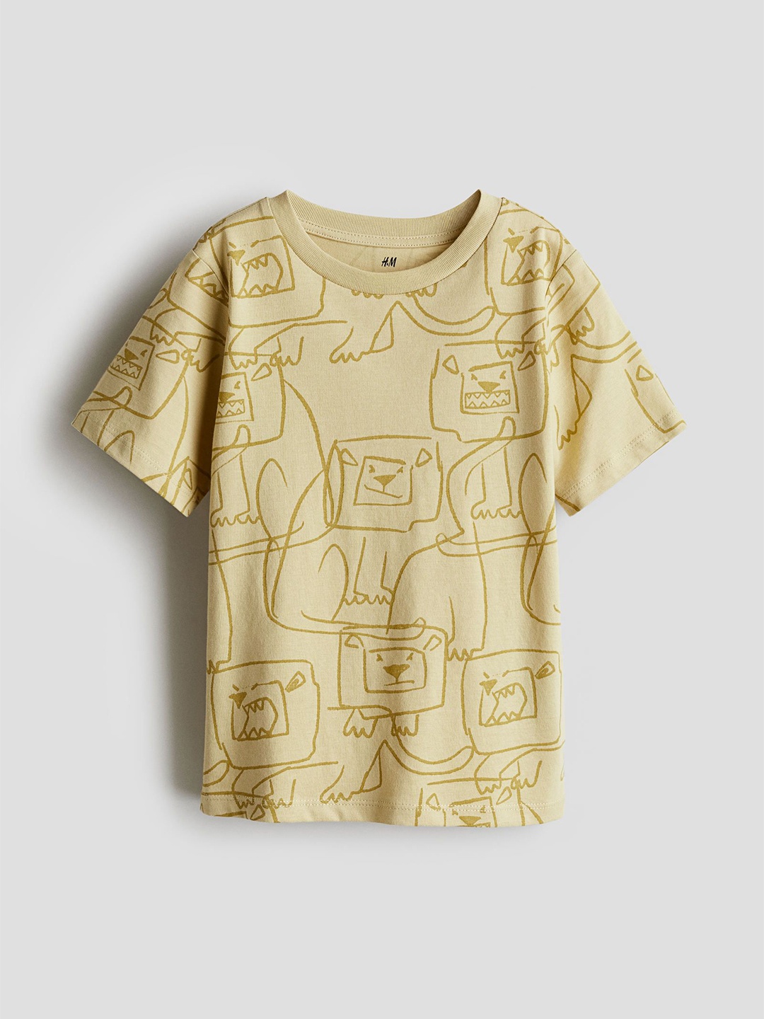 

H&M Printed T-shirt, Yellow