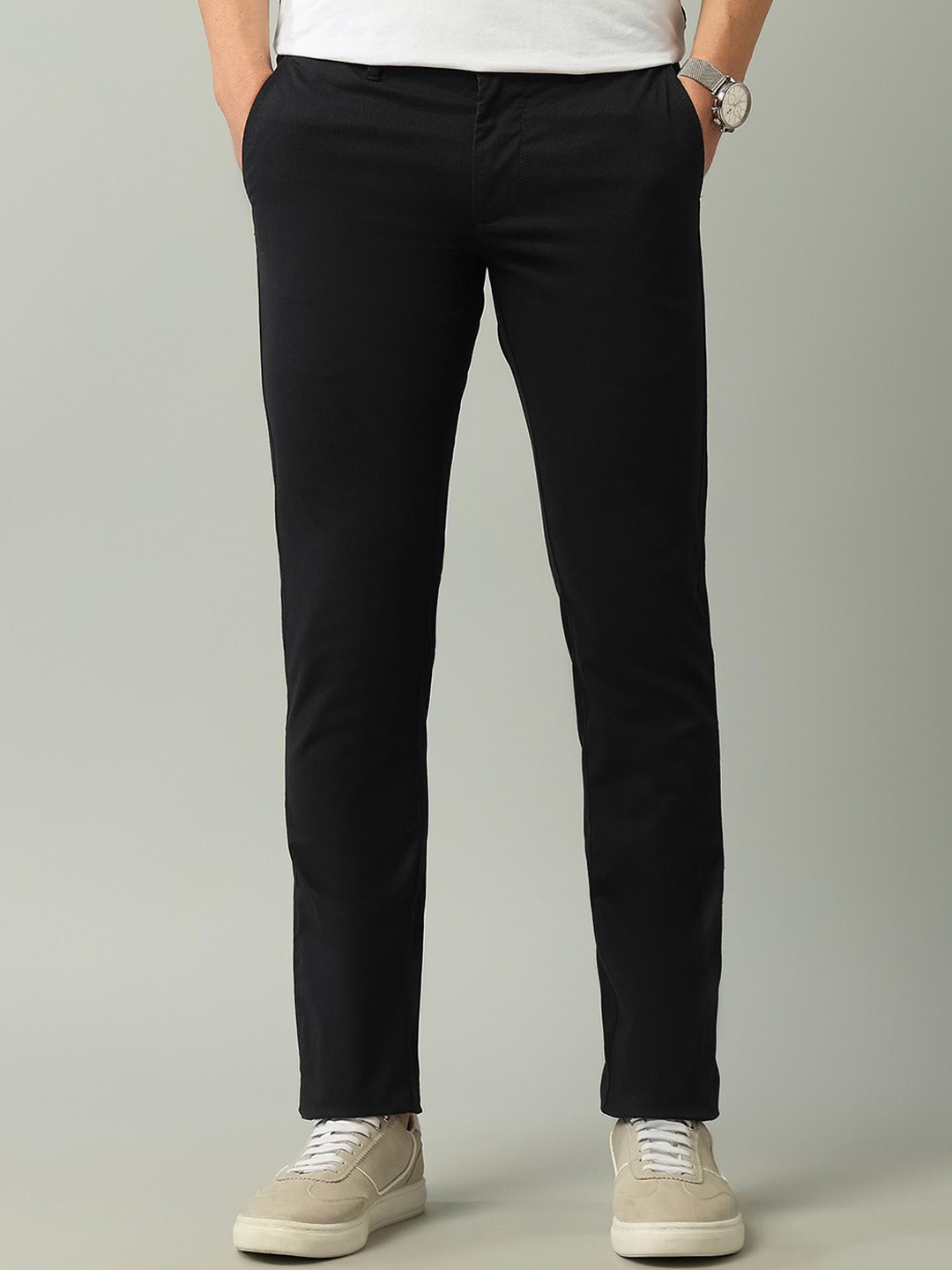 

Arrow Sport Men Slim Fit Chinos Trousers, Black