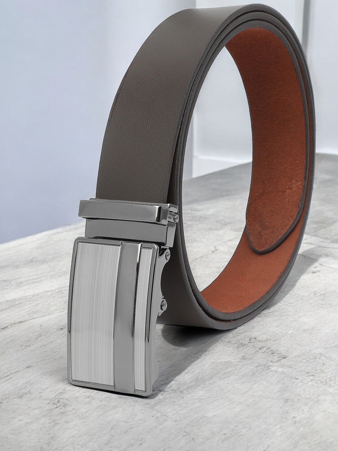 

Provogue Men Leather Formal Belt, Brown