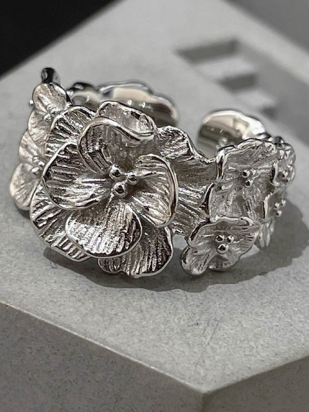 

StyleCast Silver-Plated Adjustable Finger Ring