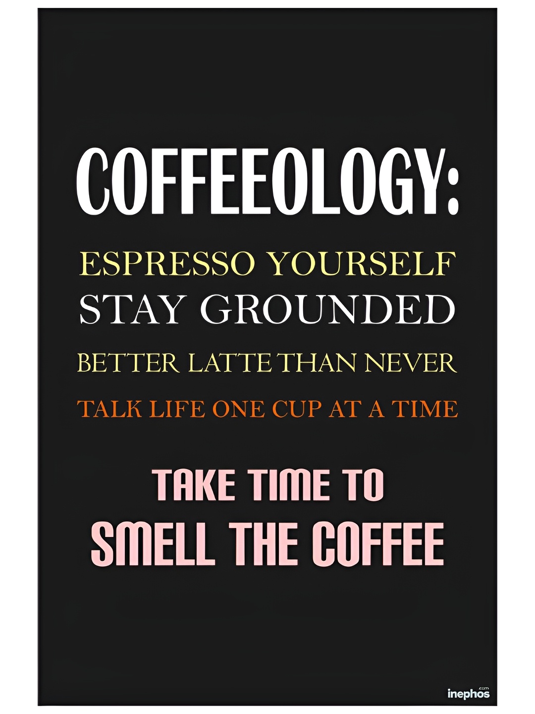 

Inephos Black & White Coffeeology Coffee Vinyl Poster