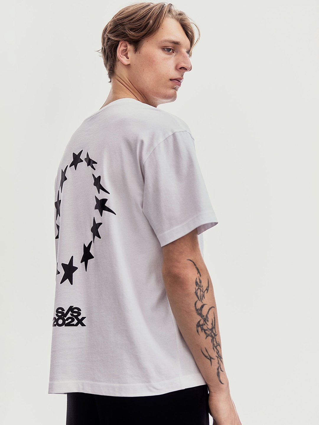 

H&M Loose Fit Printed T-shirt, White