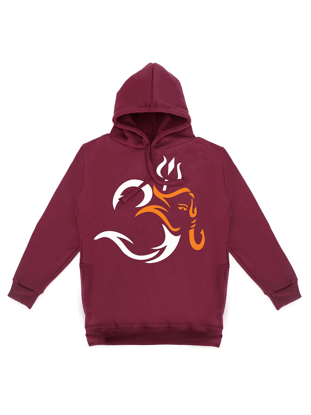 

Fabvio Plus Kids Printed Woolen Hooded Sweatshirt, Purple