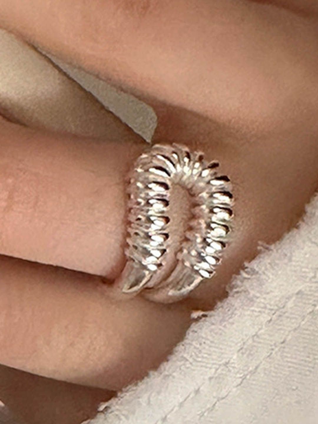 

StyleCast Silver-Toned Adjustable Finger Ring
