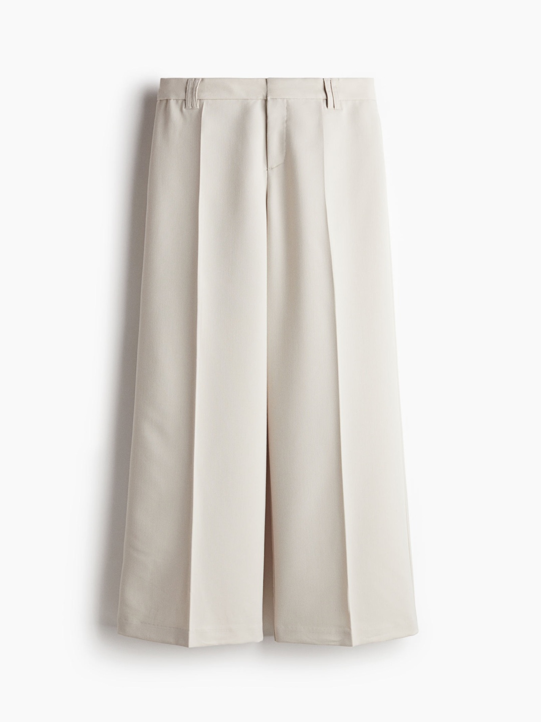 

H&M Wide Tailored Trousers, Beige