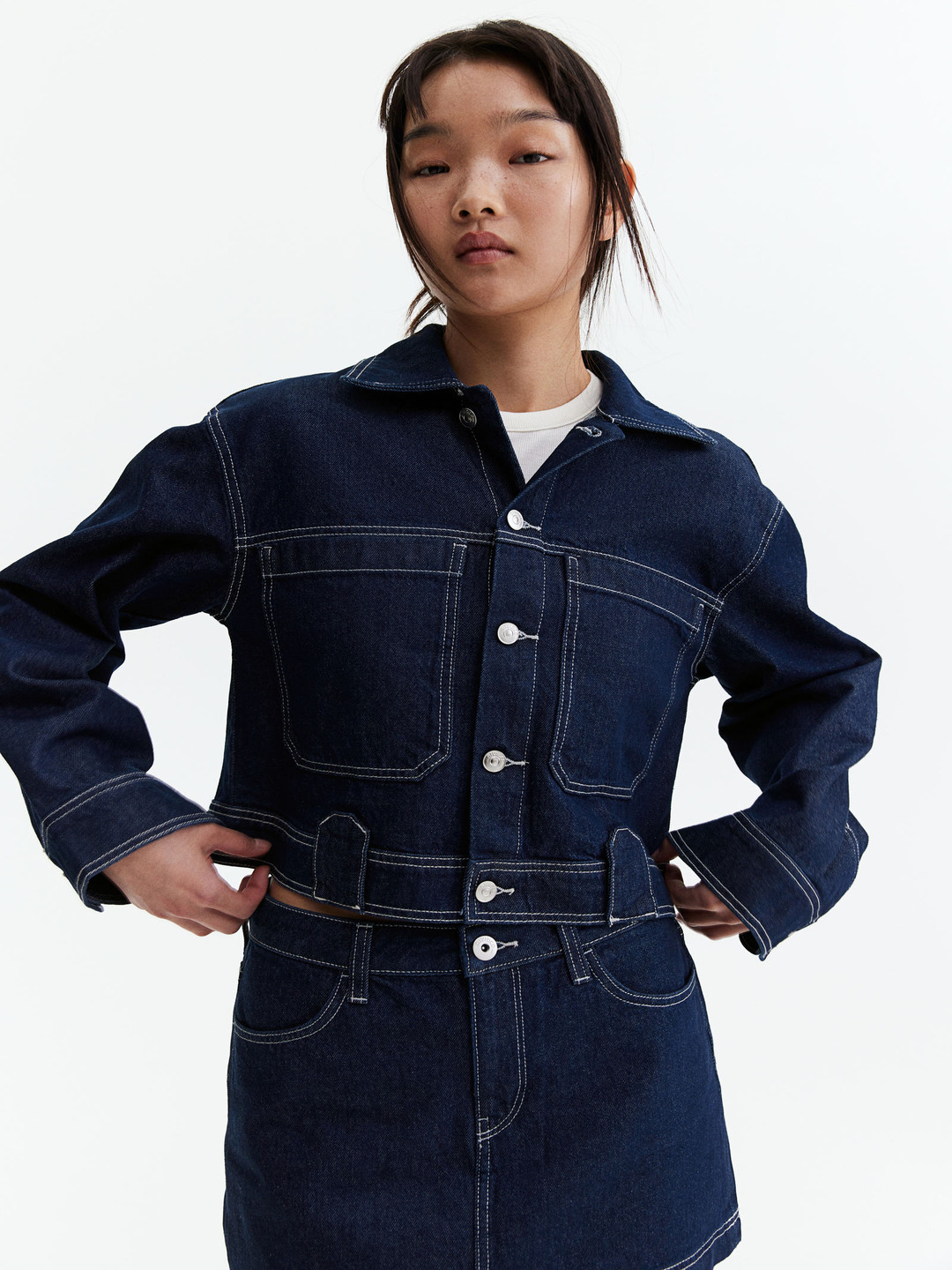 

H&M Denim Utility Jacket, Blue