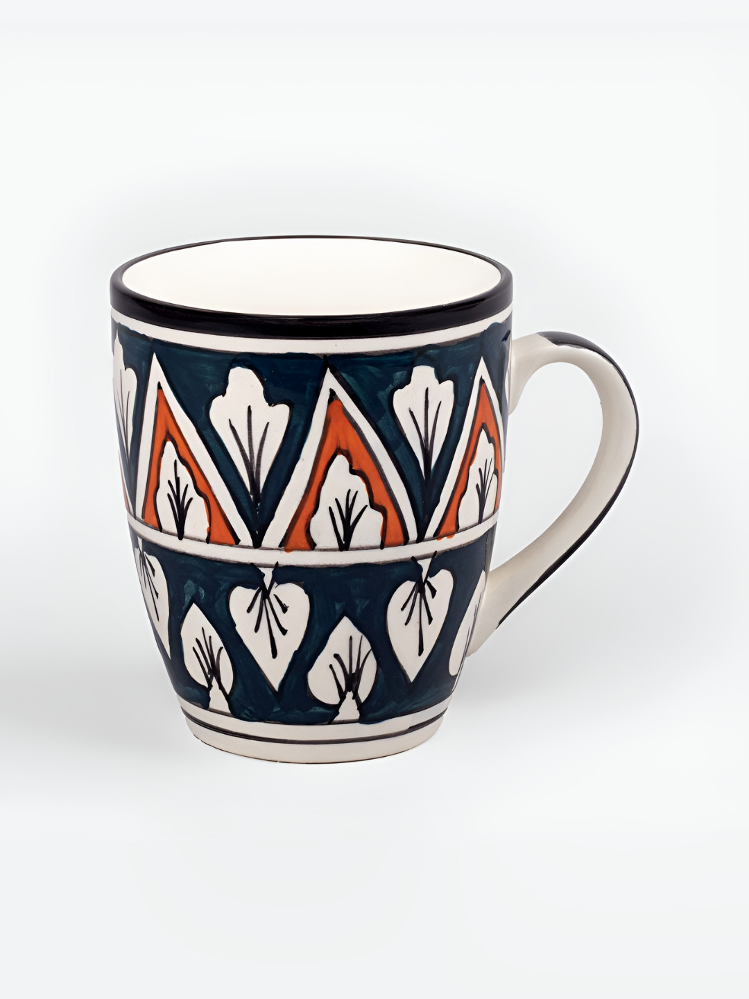 

Storepedia Blue & White Solid Ceramic Glossy Mugs Set of Cups and Mugs
