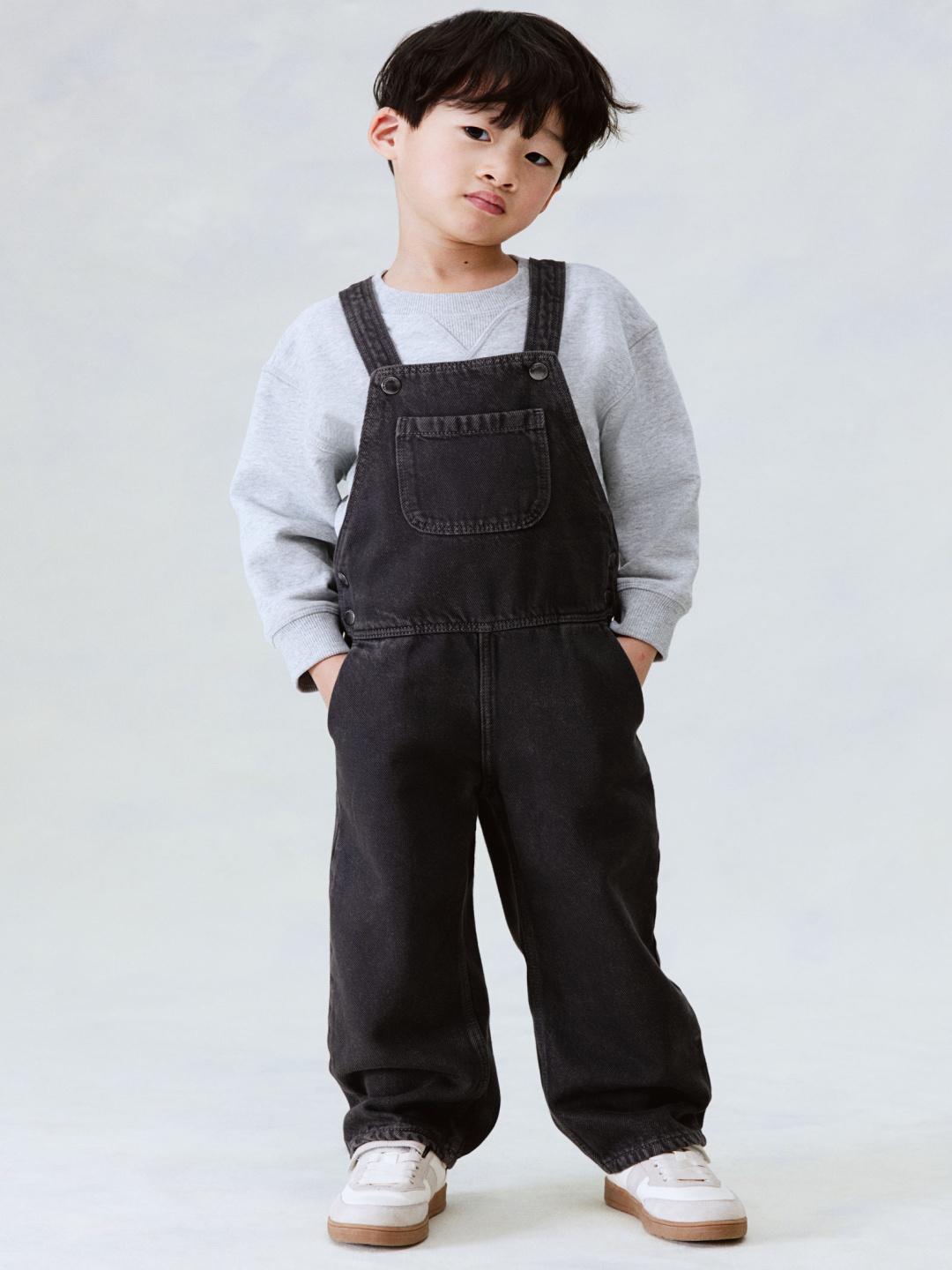 

H&M Denim Dungarees, Grey
