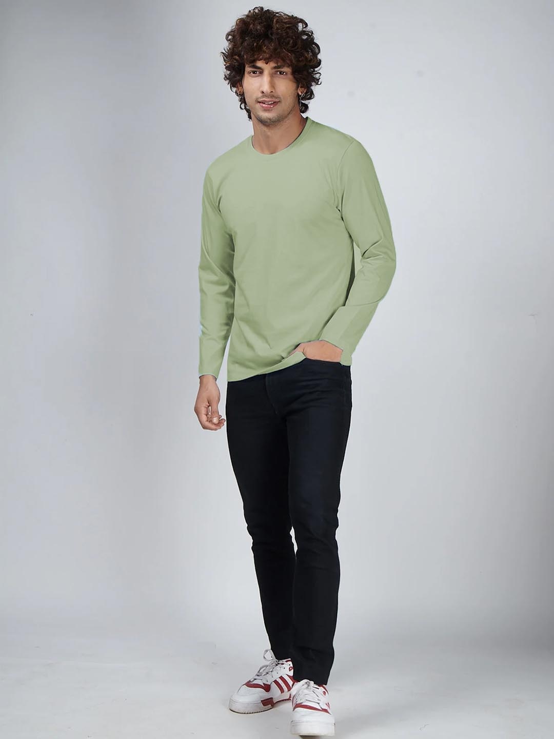 

Genzy Men Round Neck Cotton Sweatshirt, Green