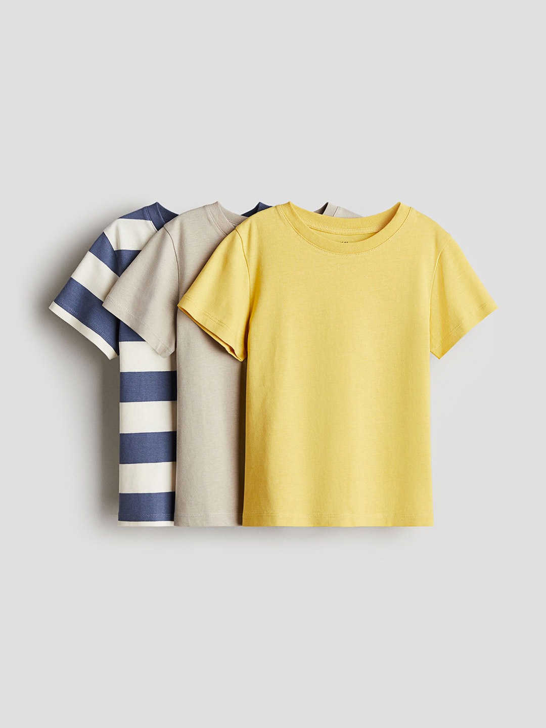 

H&M 3-Pack Cotton T-shirt, Yellow